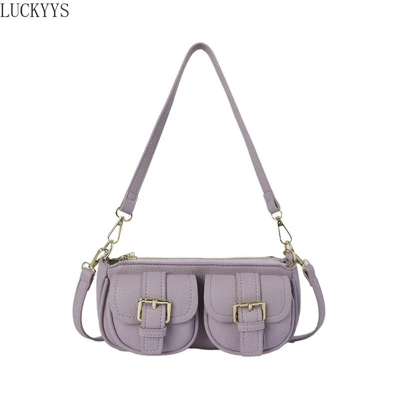 Cross-border Locomotive Wind Multi-pocket Portable Shoulder Armpit Bag Casual Large-capacity Bag 2026 Summer New Women's Bag
