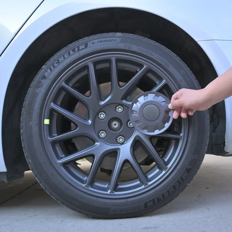 4er-Set Radnabenabdeckungen Performance Ersatz-Radkappen für Tesla Model 3 Highland 18-Zoll 2024-2026 Zubehör – Detail 5