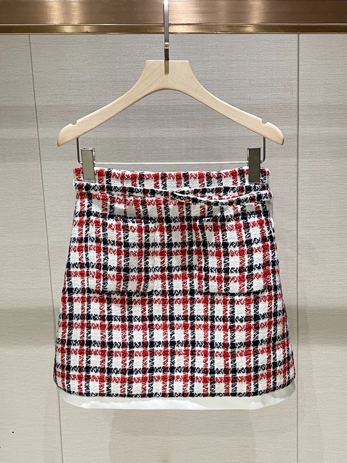 

High Waist Plaid Skirt Women's Casual Sle Winter New Faion Slimming A-Line Skirt High Waist Design No