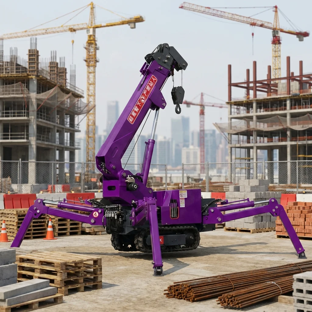 8T Spider Crane for Confined Space Construction High Rise Building Indoor Lifting Operation Professional Material Handling Pro