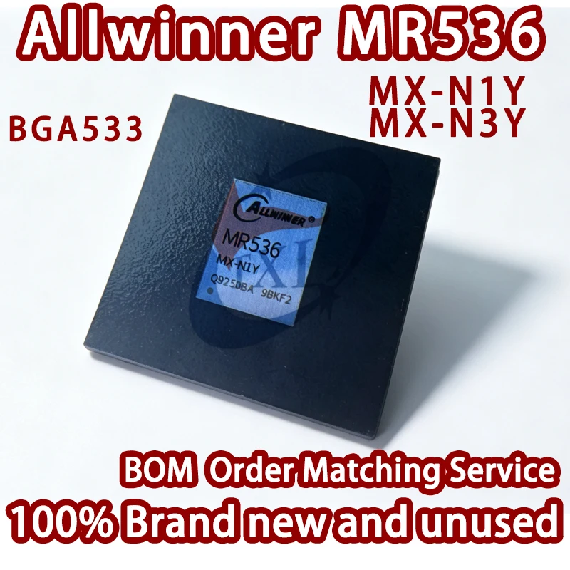 100% Brand New Import Allwinner MR536 MX-N1Y MX-N3Y BGA533 AI Robot Processor Chip Quad-Core Cortex‑A55 RISC‑V MCU 3TOPS NPU SoC