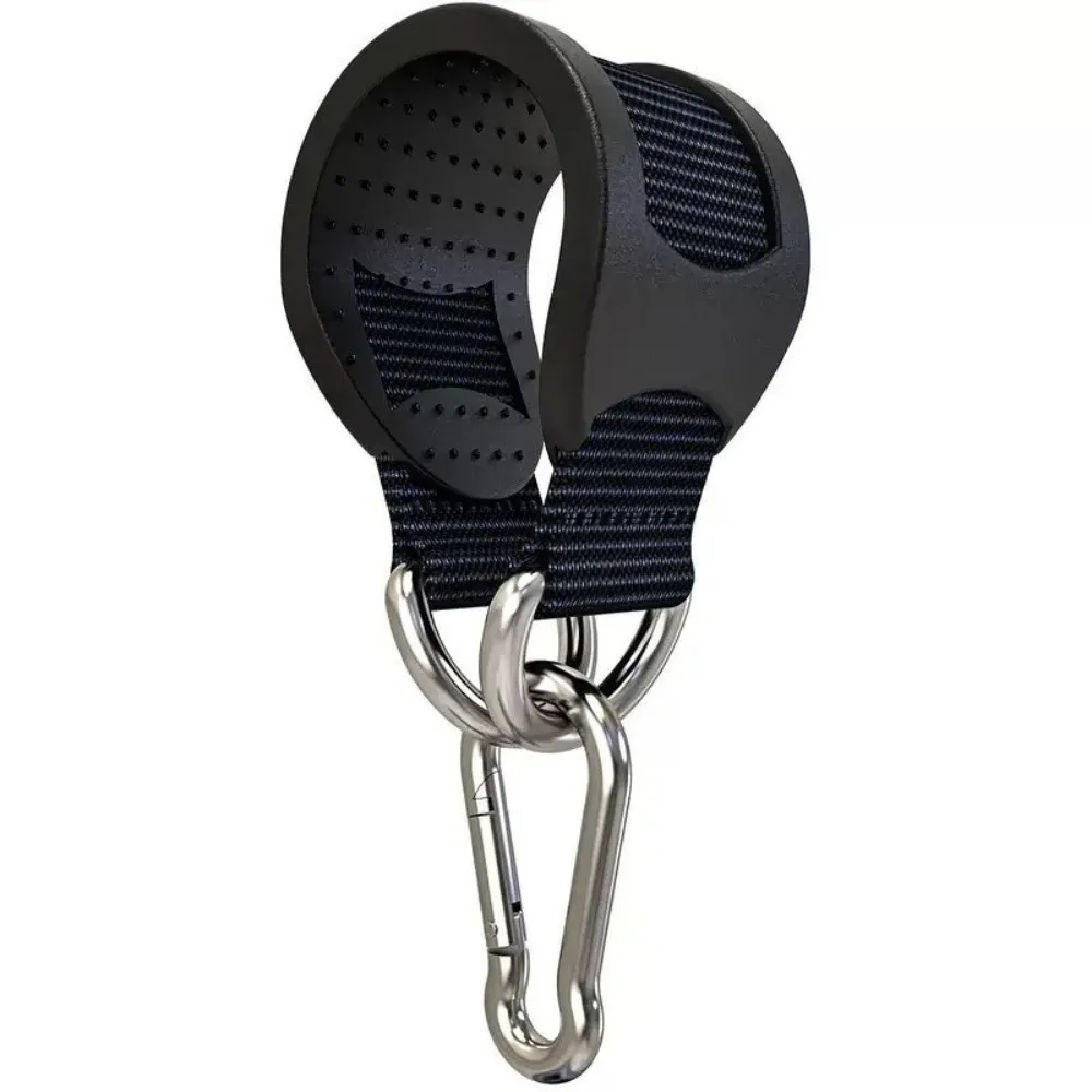 2pcs Durable Swing Nylon Sling with Metal Hook Anti Slip Multifunctional Connecting Belt Rock Climbing Buckle Gym Accessory