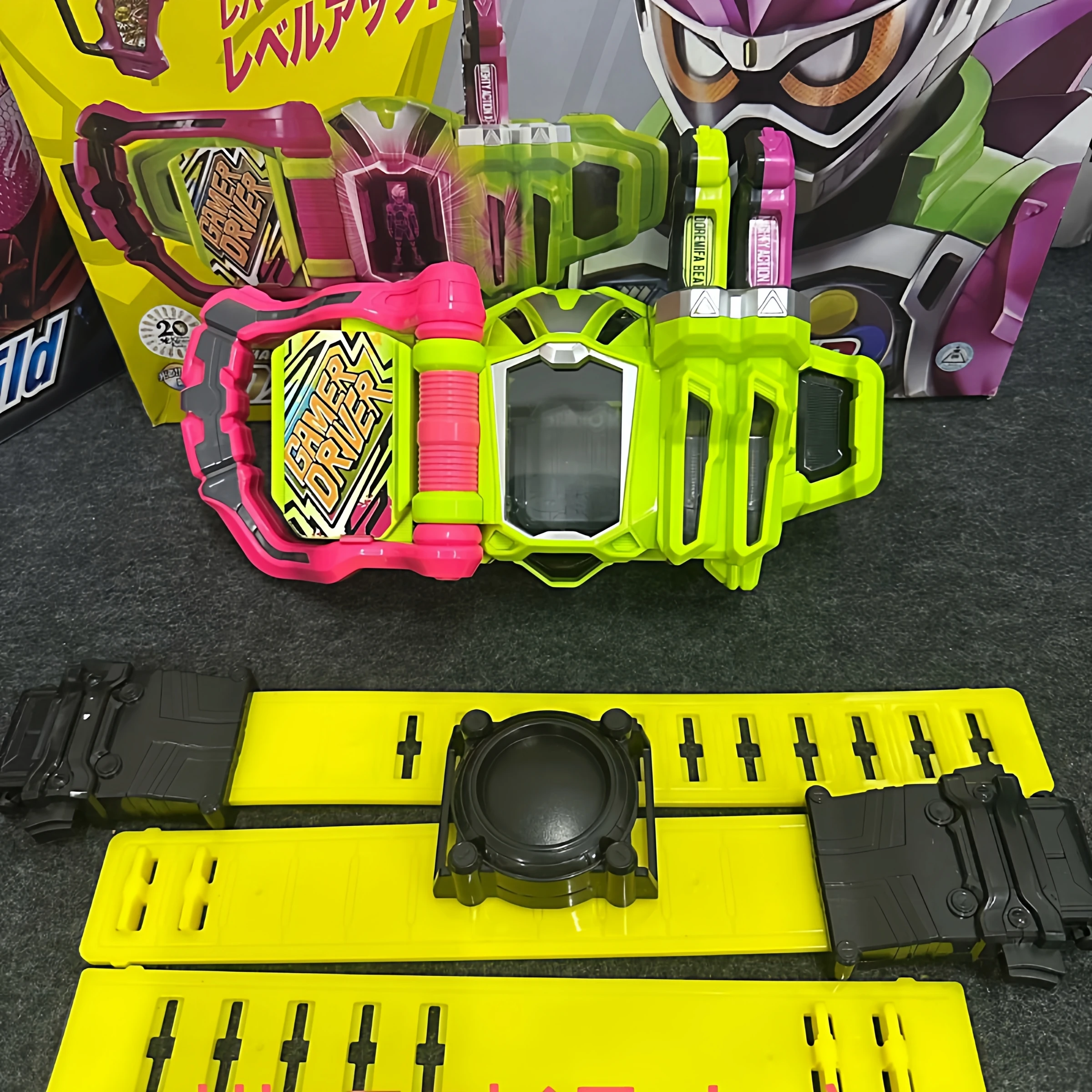 حزام محول Kamen Rider Dx Ex-Aid Eckside Dx Drive - خرطوشة ألعاب الحركة أنيمي الربط في جميع أنحاء خرطوشة Dj