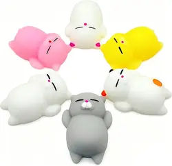 Cute Animals Mochi Squishy Kawaii Cat Anti Stress Ball Fidget Squeeze Autism Decompression Toys for Kids Adults Hand Play Gifts