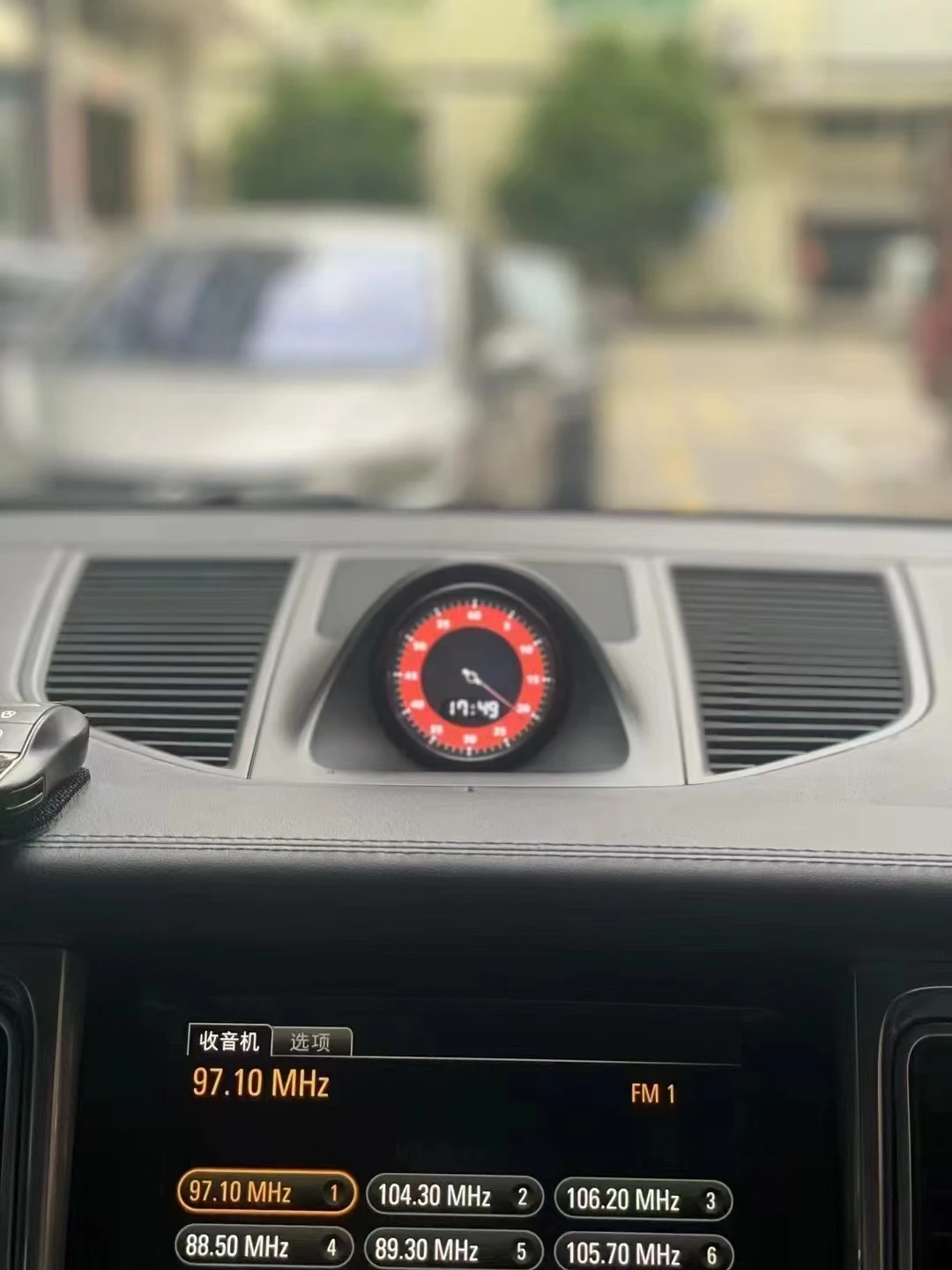 Auto Electronics Dashboard Compass With Electronic Clock And Stopwatch For Macan Time-Keeping Interior Accessory