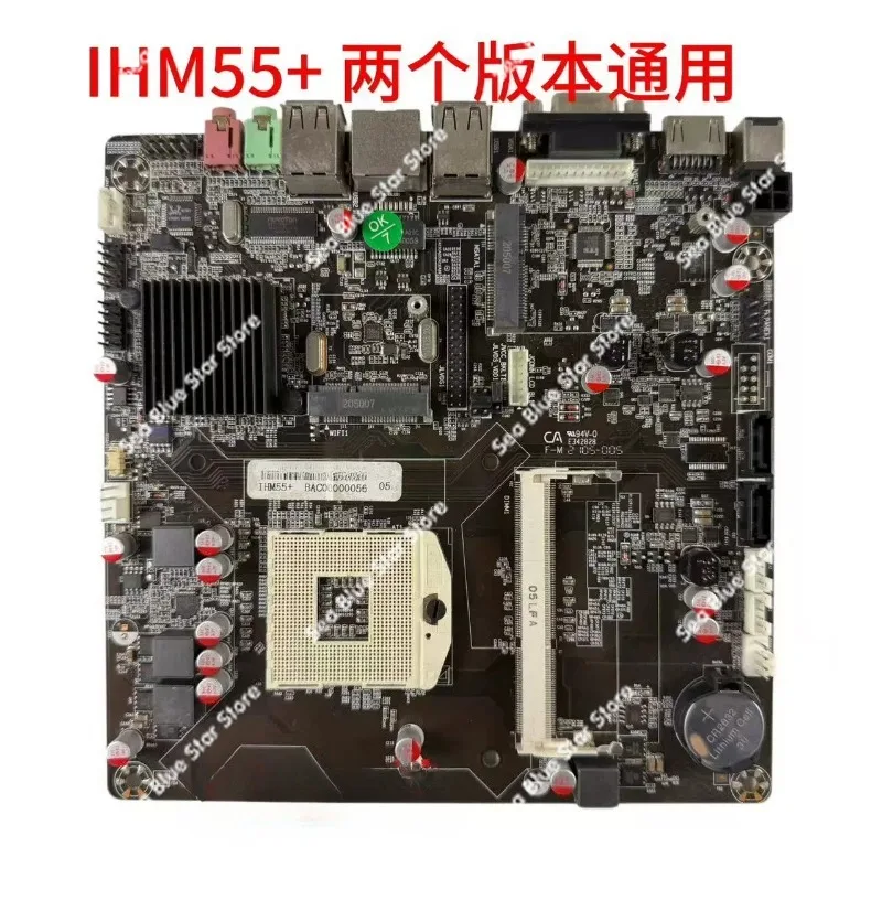 Industrial  Board IHM55 IHM55 + Integrated Machine Main Board Generation CPU 17 * 17cm Second-hand Disassembly Main Board