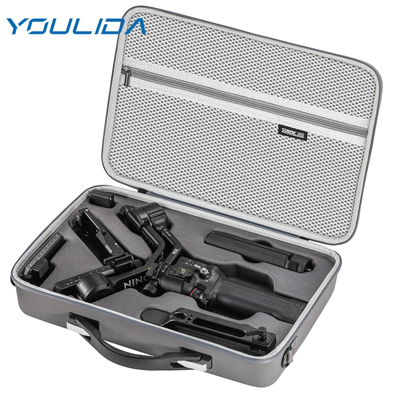 For DJI RS5 Travel Carrying Case Portable Storage Bag PU Shoulder Bag For DJI Ronin RS 5 Handheld Stabilizer Accessories