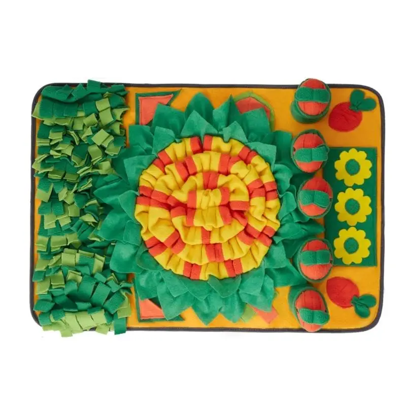 

E8BD Chewproof Snuffle Mat Feeding Pad Dog Enrichment Activity Training Puzzle Mat