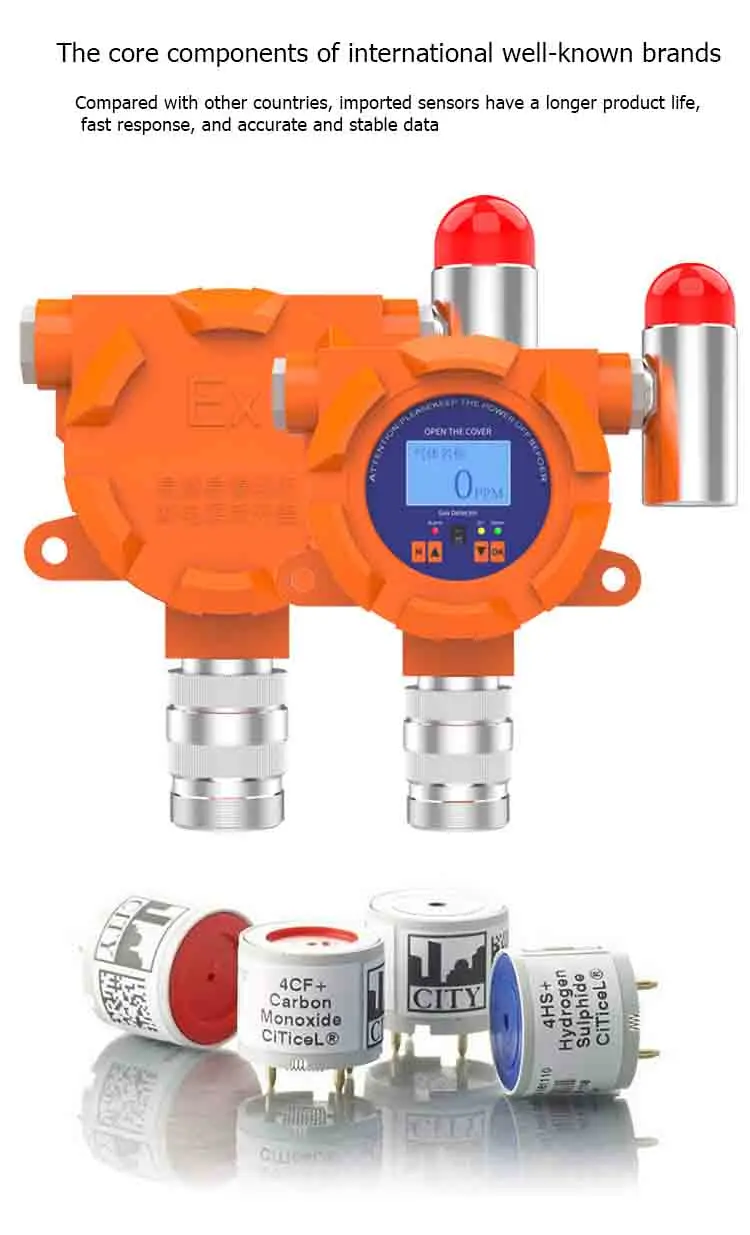 Gas Analyzer Fixed PLT219 Explosion-proof Alarm Device Methane CH4 Ethane ETO Concentration Leak Detector Probe Detector