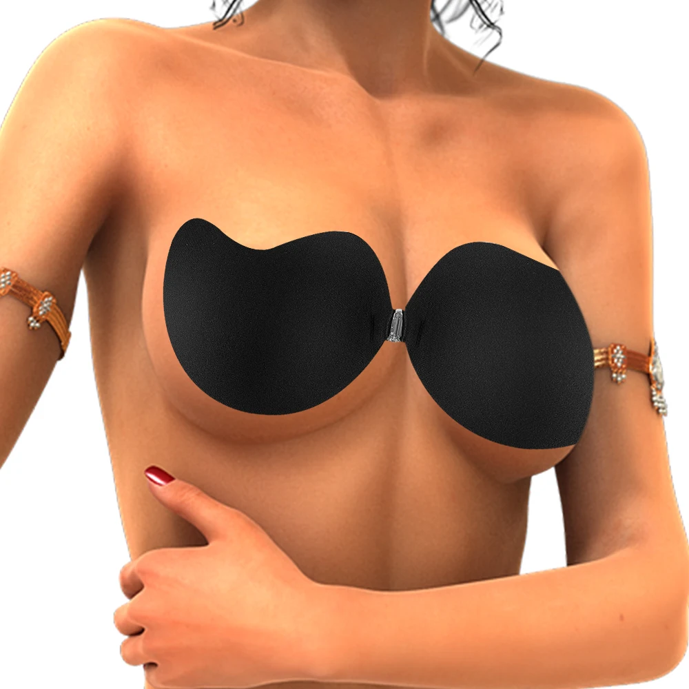 

Silicone Push Up Bra Self Adhesive Strapless Invisible Bra Adhesive Breast Pasty Nude Bra Chest Paste Invisible Bra Nipple Pads