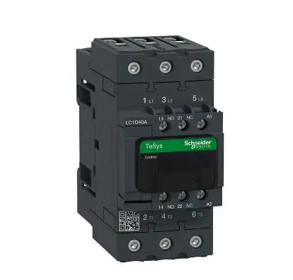 LC1D40M7C new model LC1D40AM7C LC1D40AM7 Contactor, TeSys Deca, 3P(3 NO), AC-3/AC-3e, 0 to 440V, 40A, 220VAC 50/60Hz coil