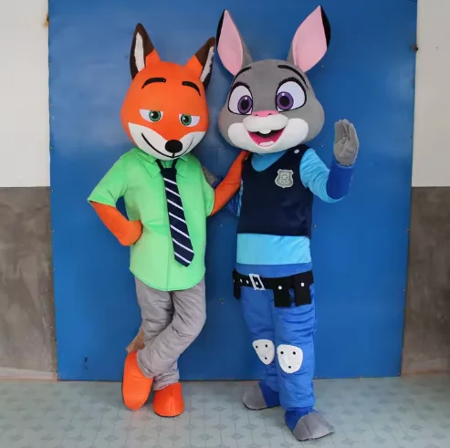 Judy lapin mascotte costume Halloween personnage mignon noël renard paresseux mascotte costume tenue Costume