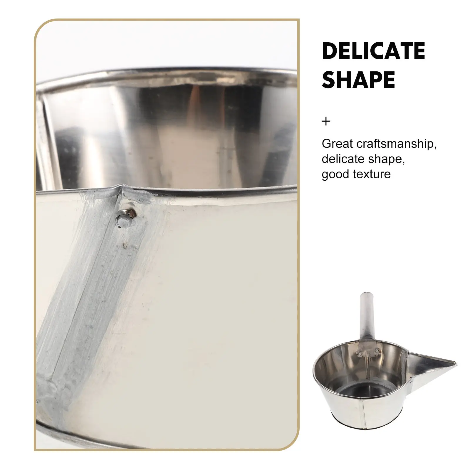 Industrial Ceramic Slurry Pouring Ladle Stainless Steel 1L Thickened Water Scoop Spout Grouting Tool Pottery Glaze Dipper