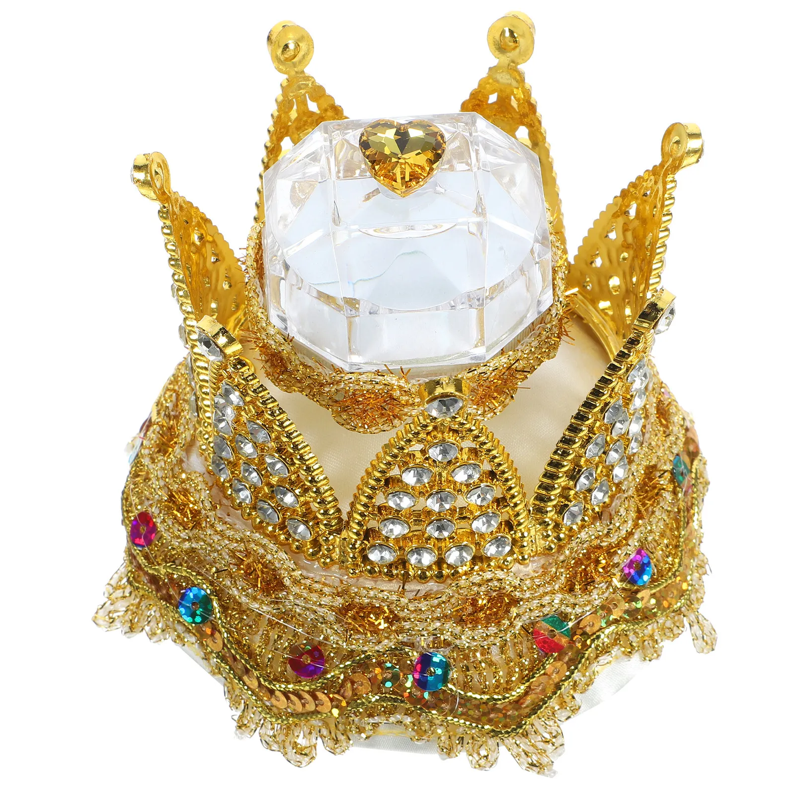

Crown Shaped Ring Box for Wedding Engagement Proposal Portable Jewelry Storage Holder Case Romantic Gift Box for Her