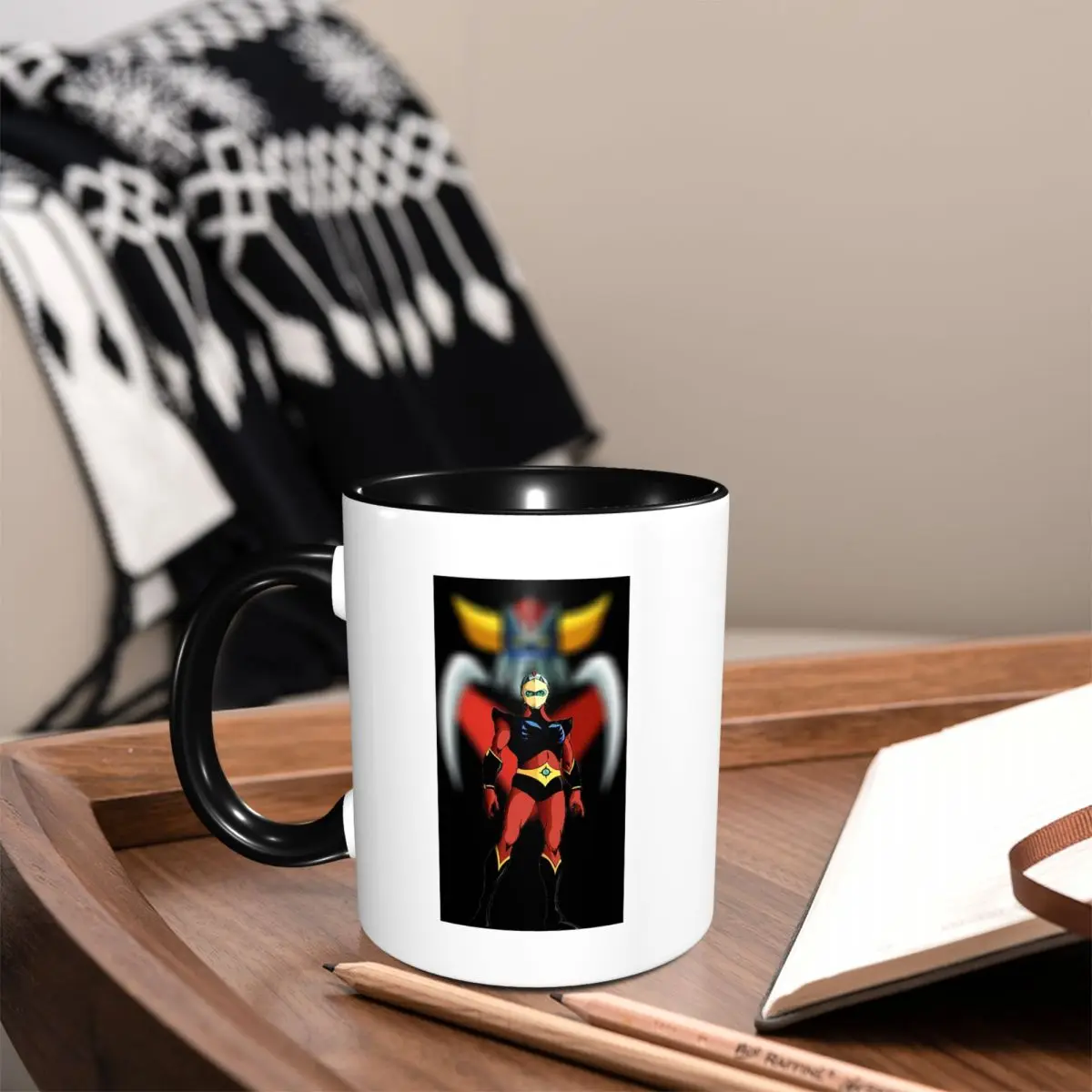 Goldorak Grendizer Anime UFO Robot Goldrake Mug Funny Ceramic Coffee Cups Tea Mugs Milk Cup Drinkware Gifts for Friends