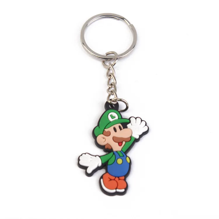 Super Mario Bros Keychain High Quality PVC Cartoon Anime Bag Pendant Decoration Doll Keychain Kids Women Men Birthday X-mas Gift