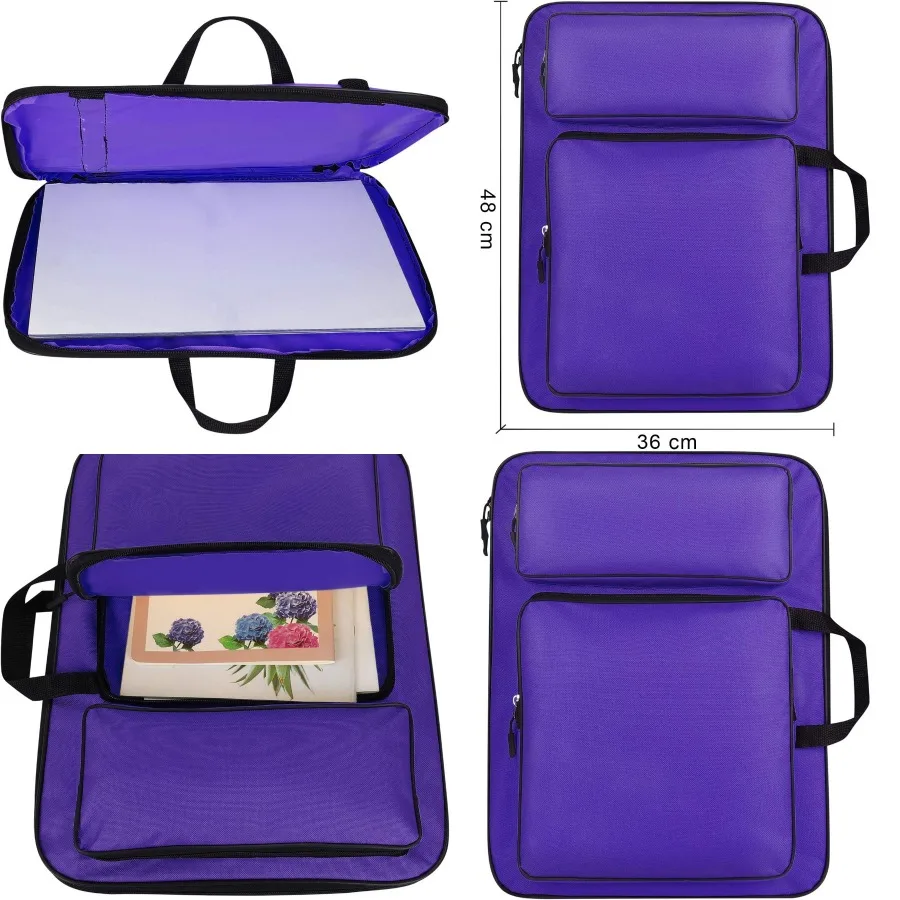 휴대용 아트 포트폴리오 캐리 케이스 가방, 드로우보드 토트 디자인, 8K 스케치 패드용 경량 숄더 수납 박스, A에 이상적