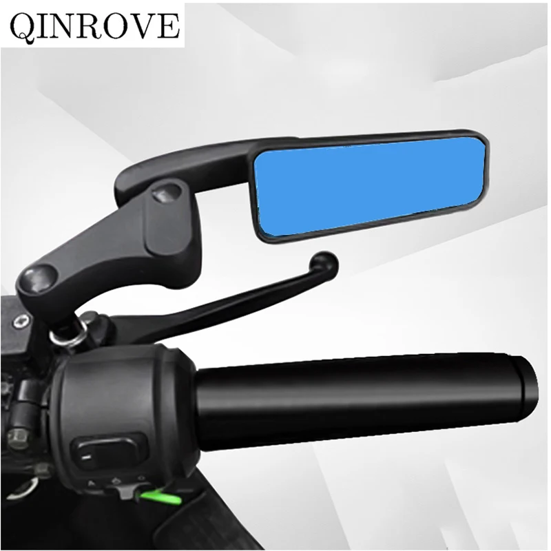 Universal 8 10MM Iron Motorcycle Rearview Mirror Blue Glass Mirror For CFMOTO 150 NK 450MT 800NK 250NK 450NK Kawasaki Z400 Z750