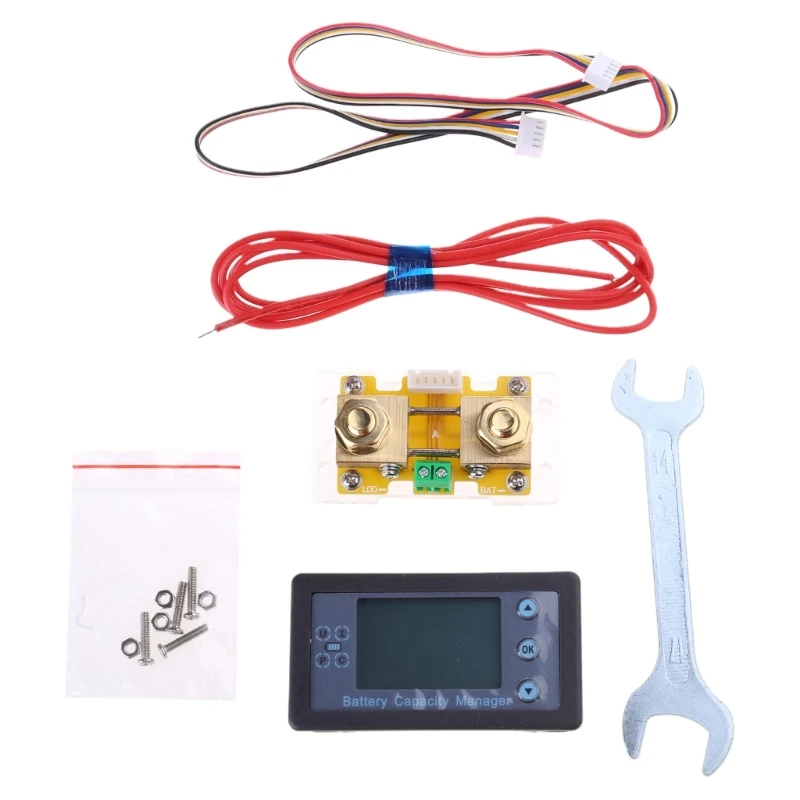 

Digital Multimeter 100A/200A/300A/500A 8-120V Battery Tester Current Voltage Energy Meter with Shunt Connection Cable