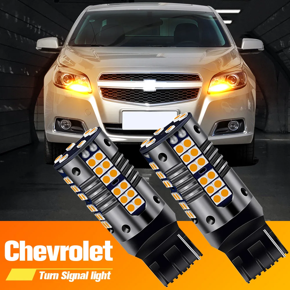 

2pcs LED Turn Signal Light Blub Lamp WY21W T20 7440A Canbus No Error For Chevrolet Malibu 2012 2013 2014 2015