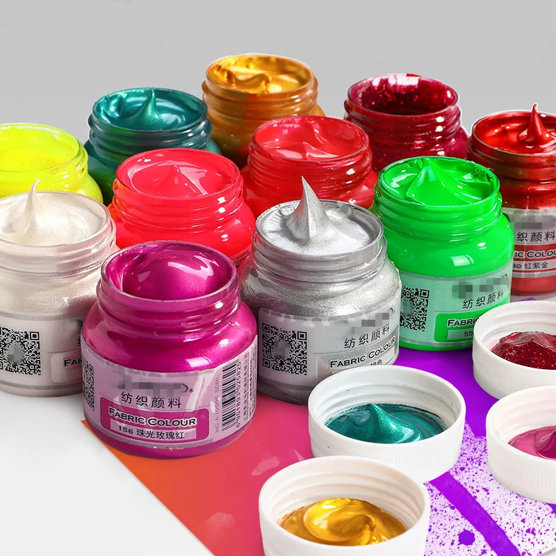 50ml Colorful Plastisol Fabric Screen Printing Ink Paste Paint for Silk Screen Printing Textile Shirts Paint Stencil Tools Part