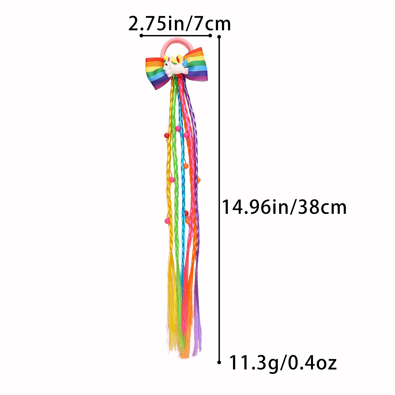 1 قطعة قوس قزح الانحناء العصابات الشعر الضفائر القذرة الملونة تويست التعادل الباروكات ذيل حصان الاطفال إكسسوارات الشعر العصابات النايلون الأميرة أغطية الرأس