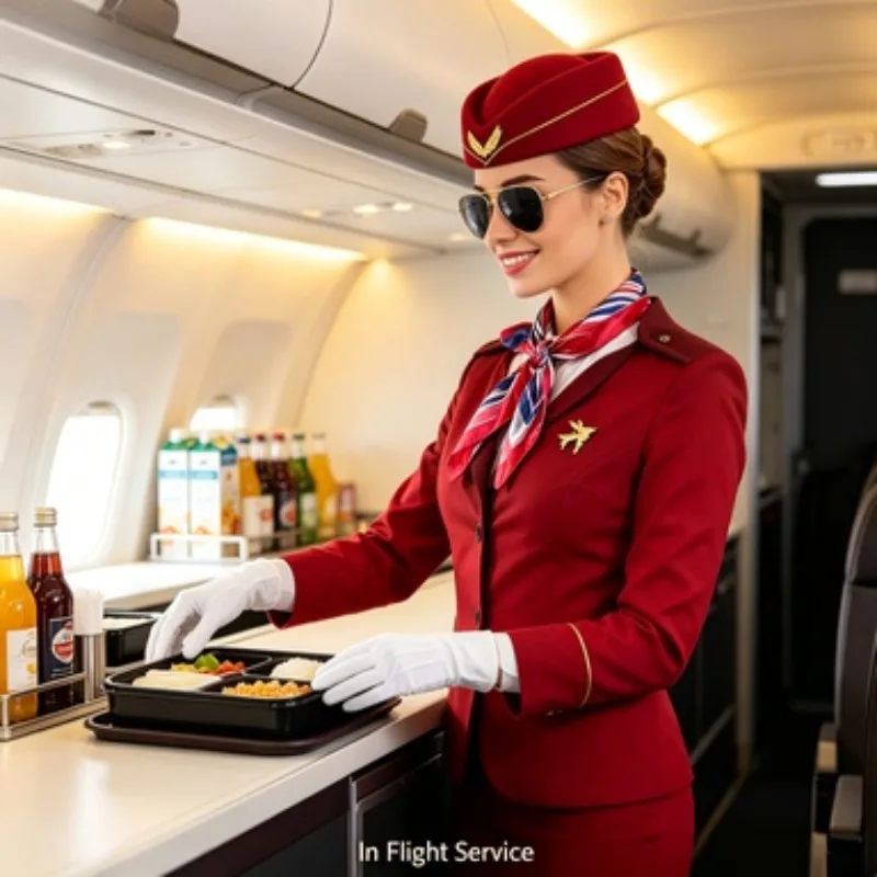 Captain Air Hostess Pilot Costume for Women with Hat for Halloween Party Cosplay Dress Up