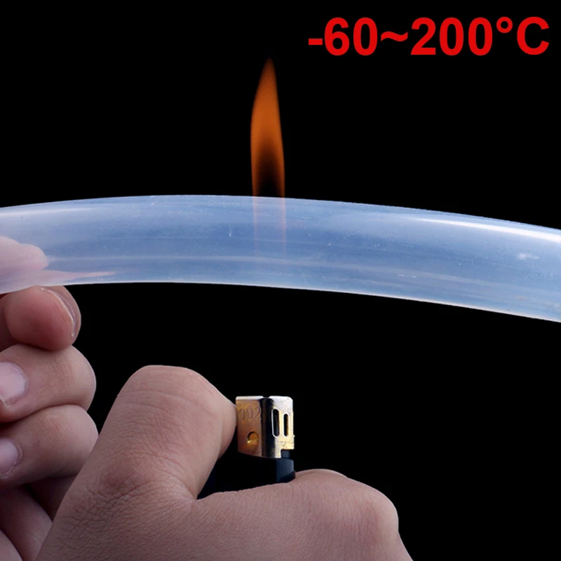 10 Meter Small Flexible Pipe Capillary Silicone Tube Hose Transparent Food Grade Tasteless High Temperature Resistant Medical
