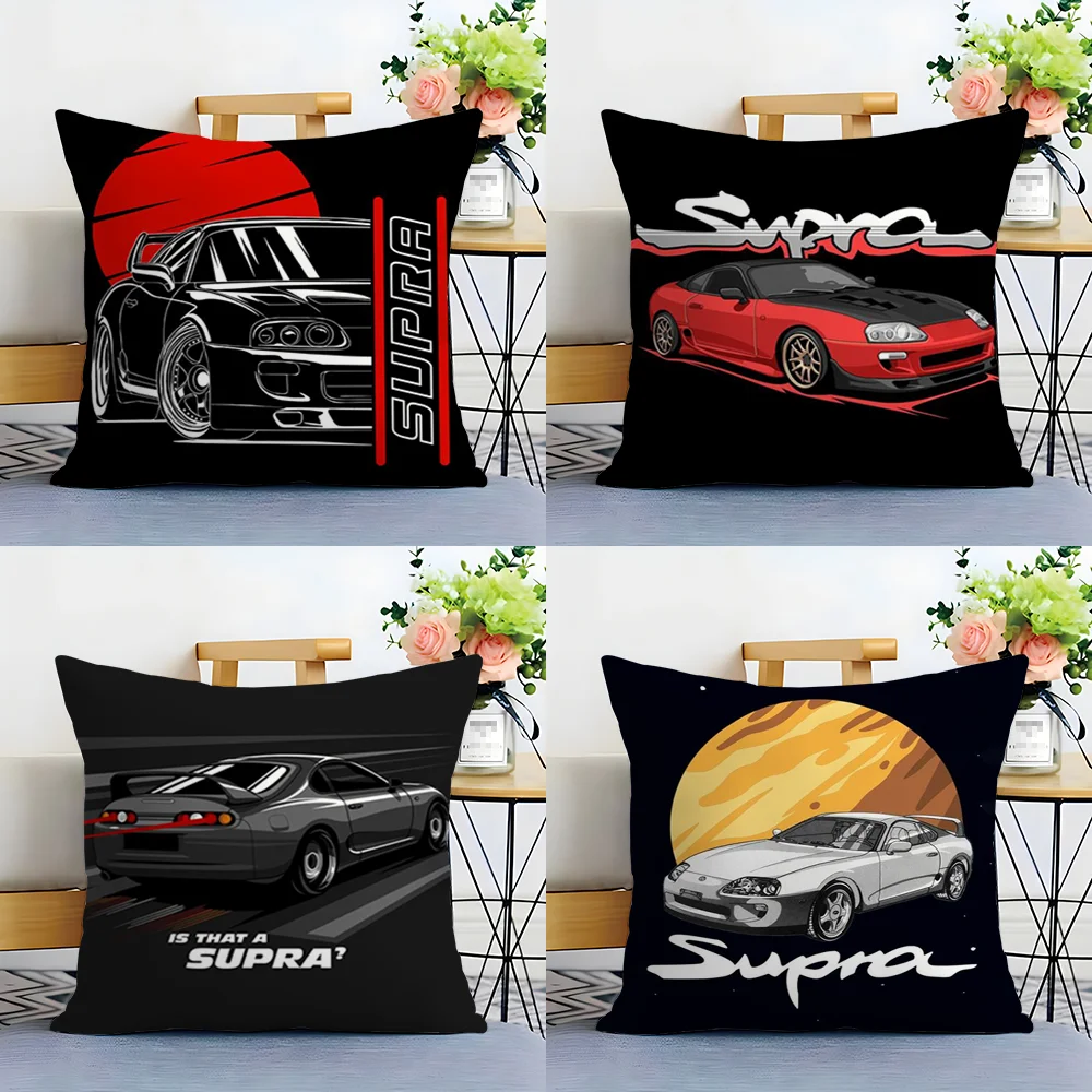 Japanese Supra Car Cool Pillow Case Plush Fabric Soft  Pillowcase Double Sided Print Cushion Cover Household Gifts