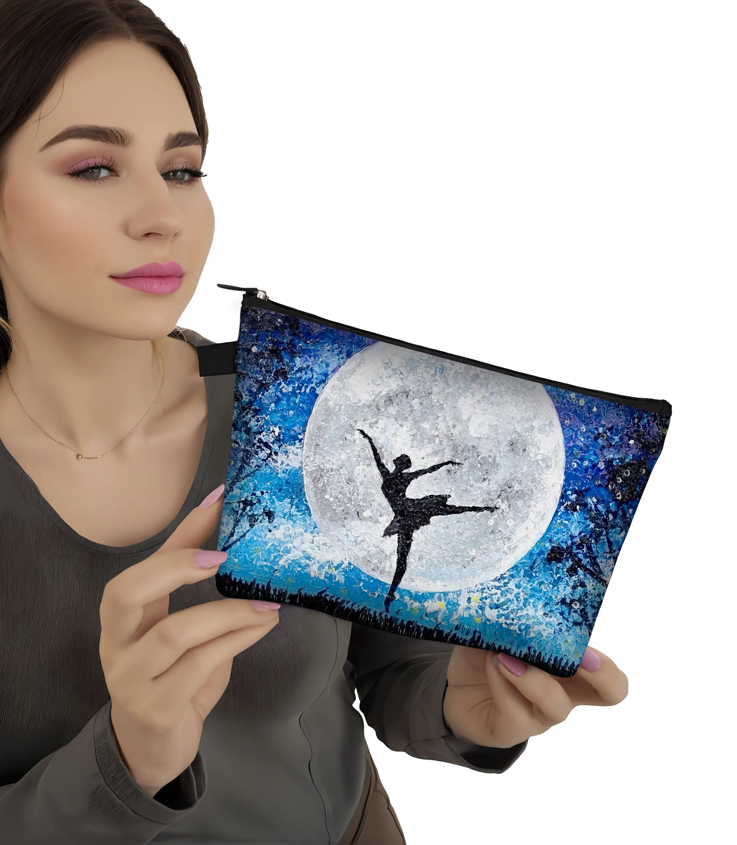 Elegant Ballet Dancer Cosmetic Case Ballerina Women Makeup Bags Girls Toiletries Organizer Bag Female Cosmetic Storage Bags