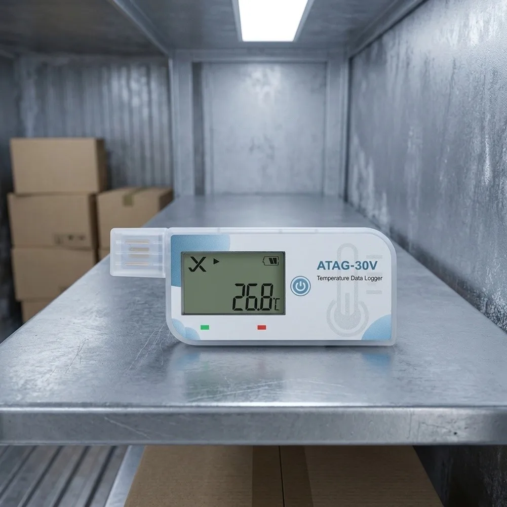 For Refrigerated Truck Temperature and Humidity Logger 180-Day Operation No Setup Required Direct Cargo Placement