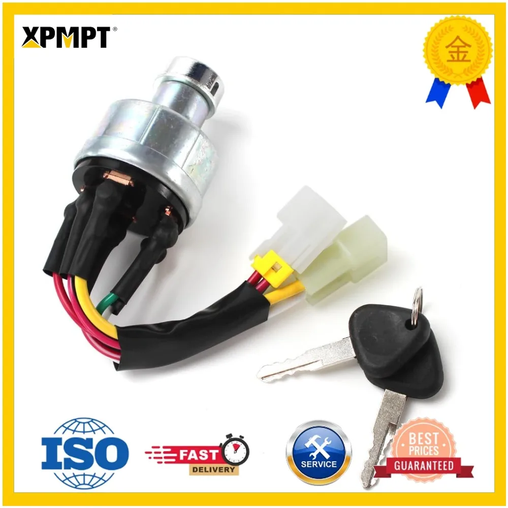 Ignition Switch with Keys - For Volvo EC160B EC210B EC240B EC330 - 14526158 14529152 - Heavy Equipment Startup