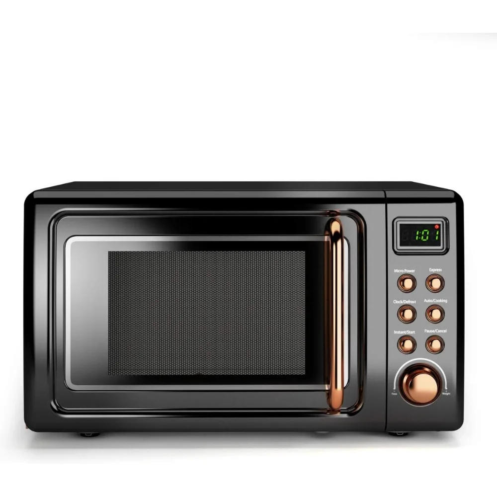 

Microwave Oven 0.7Cu.ft, Countertop 700W Microwaves with Cold Rolled Steel Plate 5 Micro Power Defrost & Auto Cooking Function