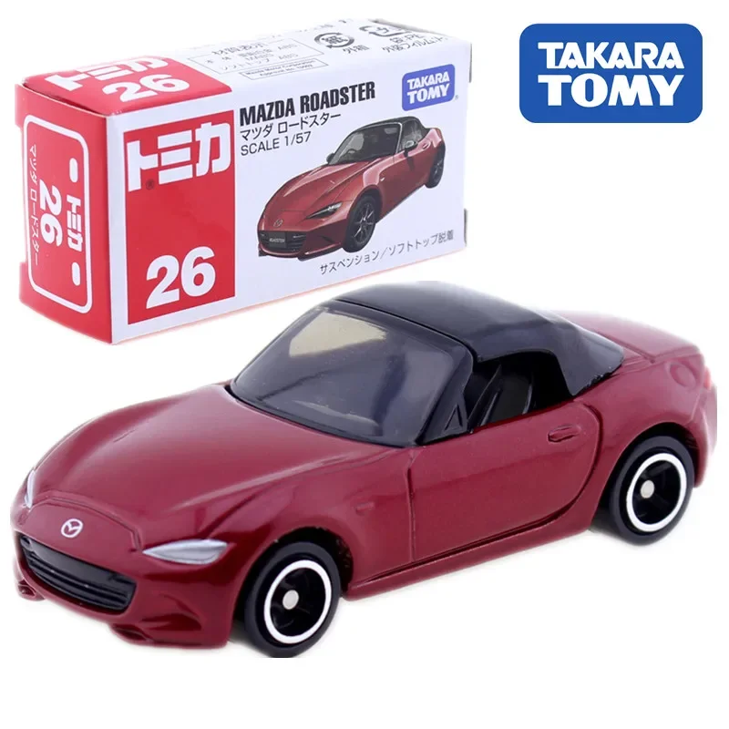 TAKARA TOMY Tomica No. 26 Mazda ROADSTER MX-5 alloy model children's collection display toy, a holiday gift for children.