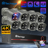 Techage H.265 8CH 8MP 5MP POE IP Camera System 4K HD Security Camera Two-way Audio Detection Outdoor Video Surveillance Set