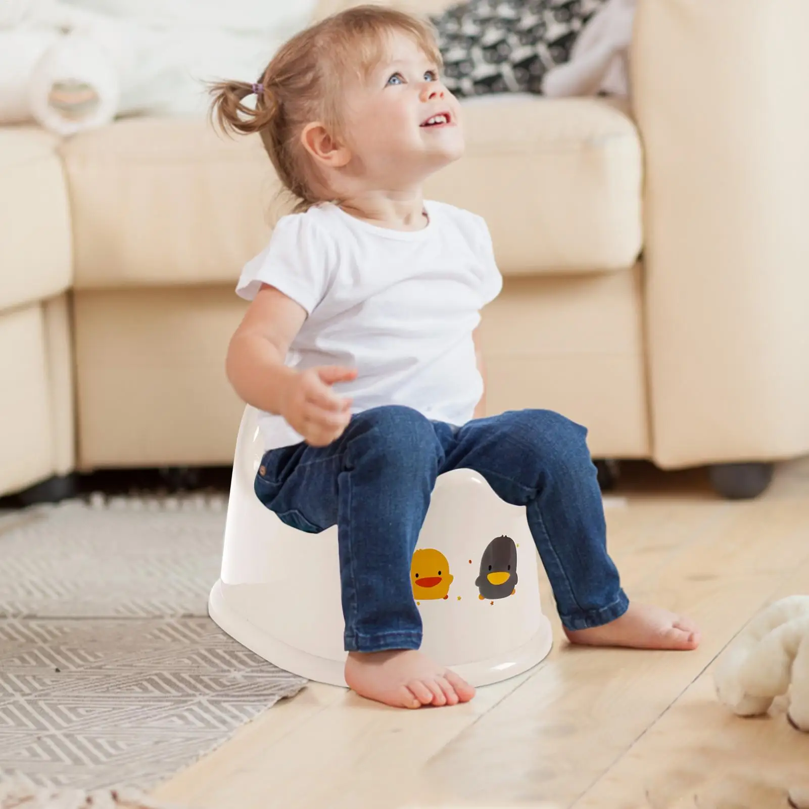 Toilet Seat Toddler Cute Toddler Potty Training Toilet Seat Lightweight Spill Proof Easy Cleaning Potty Toilet for Children