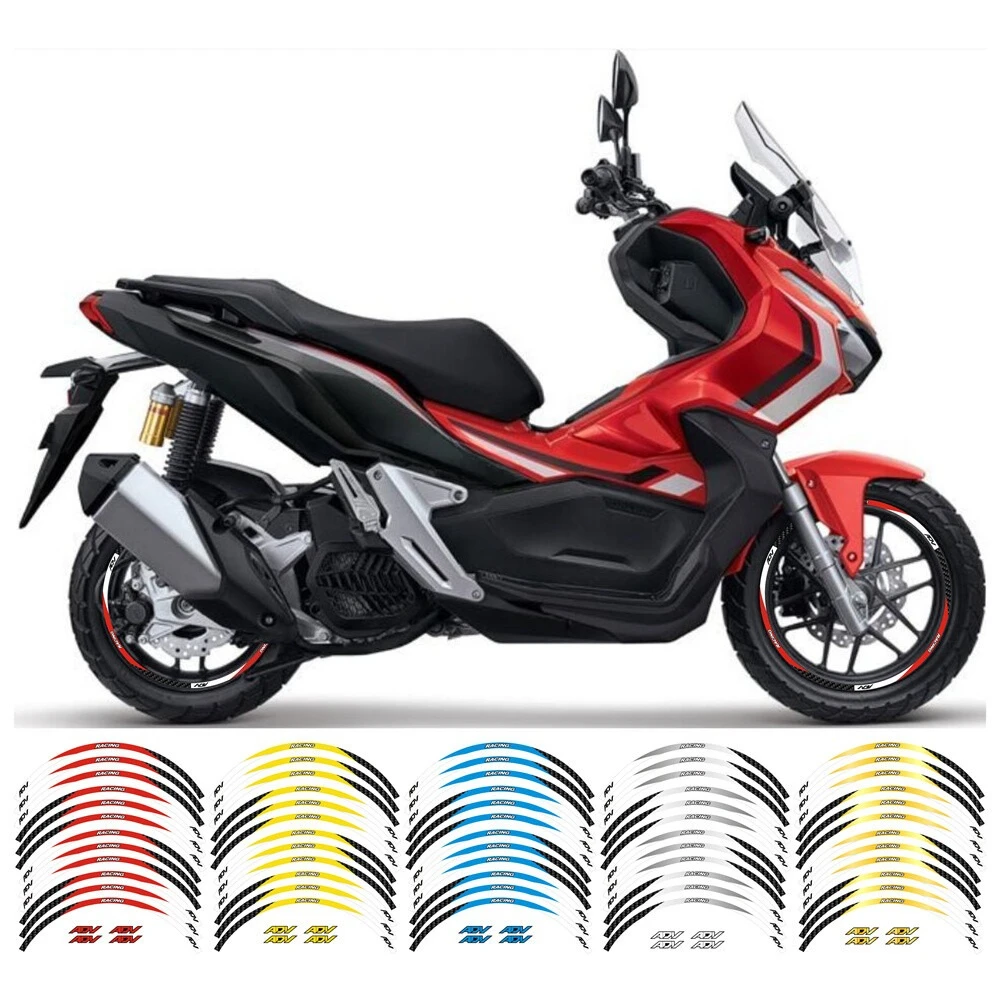 

Full 14"13" Wheel Vinyl Stripe Rim Decal Sticker For ADV 150 160 350 750 Motorcycle stickers, wheel Decal
