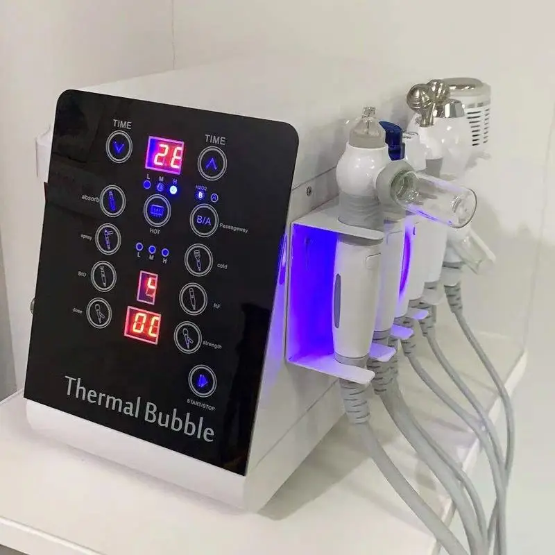 

6 in1Thermal Bubble RF Water Dermabrasion Anti-aging Skin Rejuvenation Oxygen H2O2 Facial Deep Cleansing Jet Peel Machine