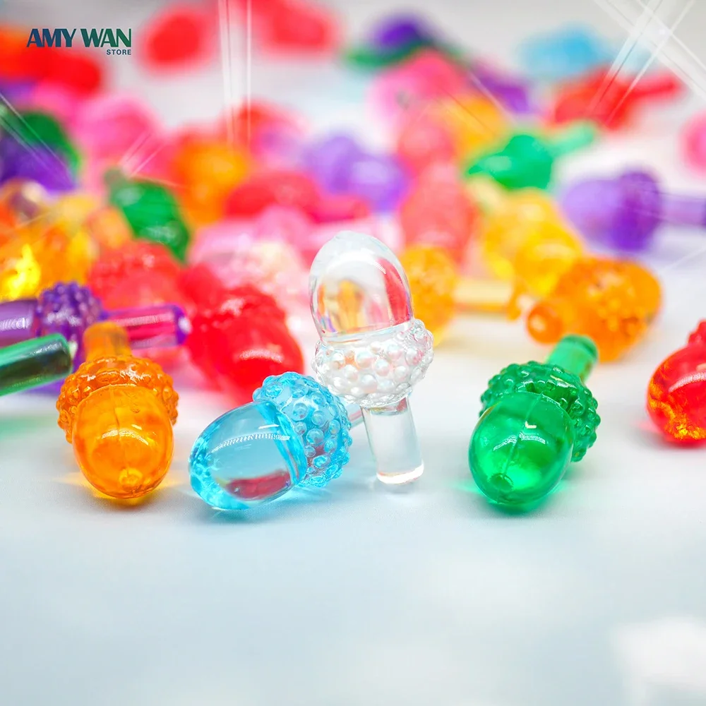 50pcs New Year Fun Little Acorn Bulb for Ceramic Christmas Tree Multicolor Lamp Beads Accessories Noel  Home Party Natal Navidad