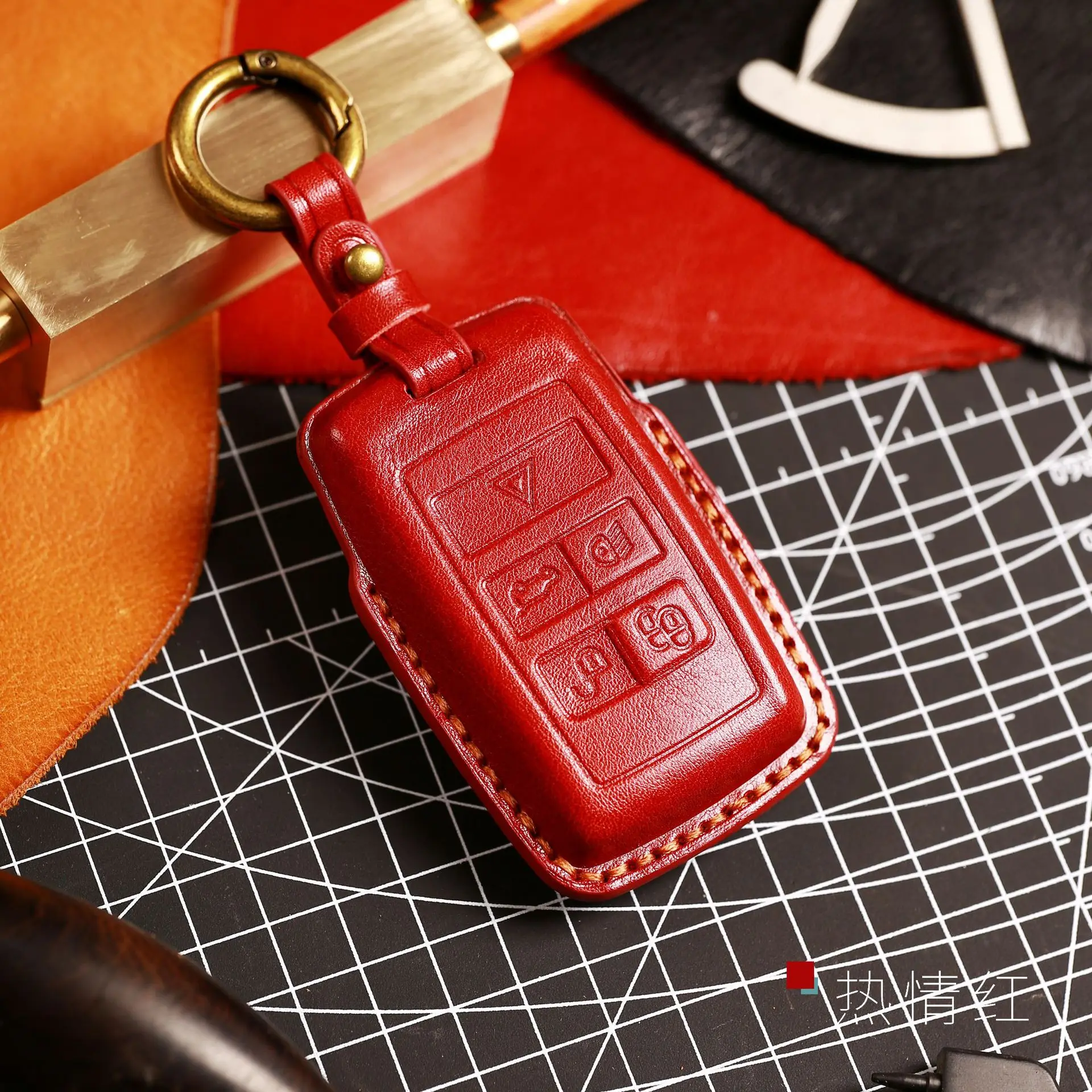 

Leather Car Remote Key Cover Case Holder shell Keyring Fob For Land Rover New RangeRover Sport Evoque Freelander Velar Discovery