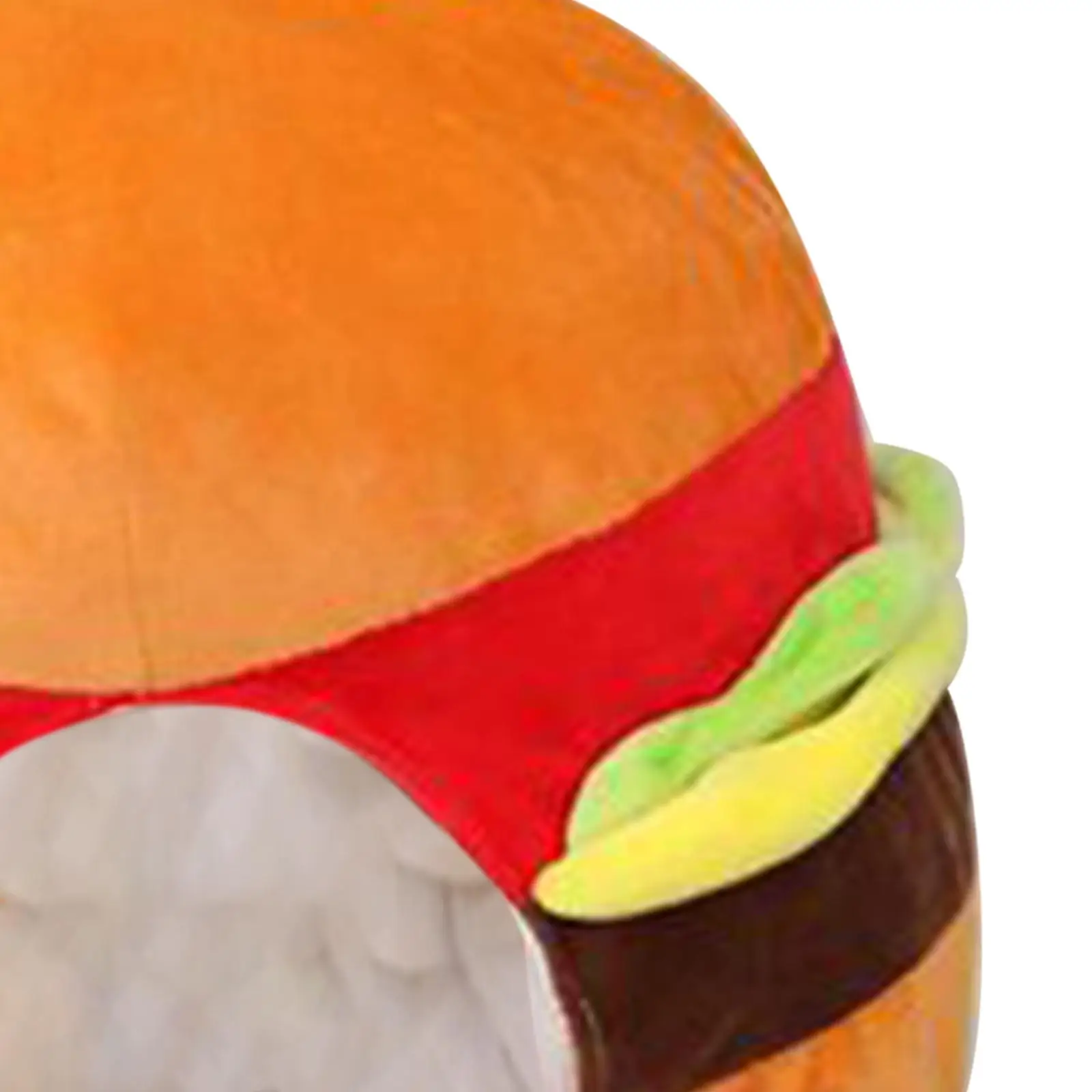 Short Plush Hat Hamburger Ski Photo Props Lovely Cosplay Costume