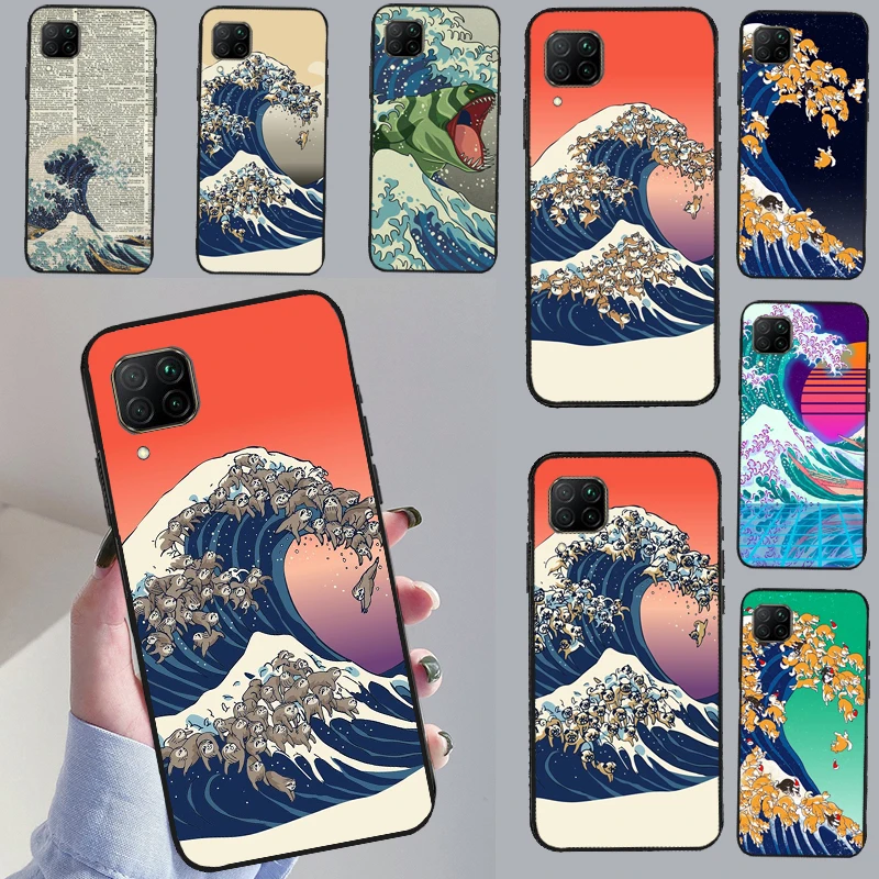 The Great Wave Of Shiba Inu Pug For Honor Magic 5 Pro 50 70 90 X8 X7a X9a Huawei P Smart Nova 9 5T P60 P40 P20 P30 Lite Case