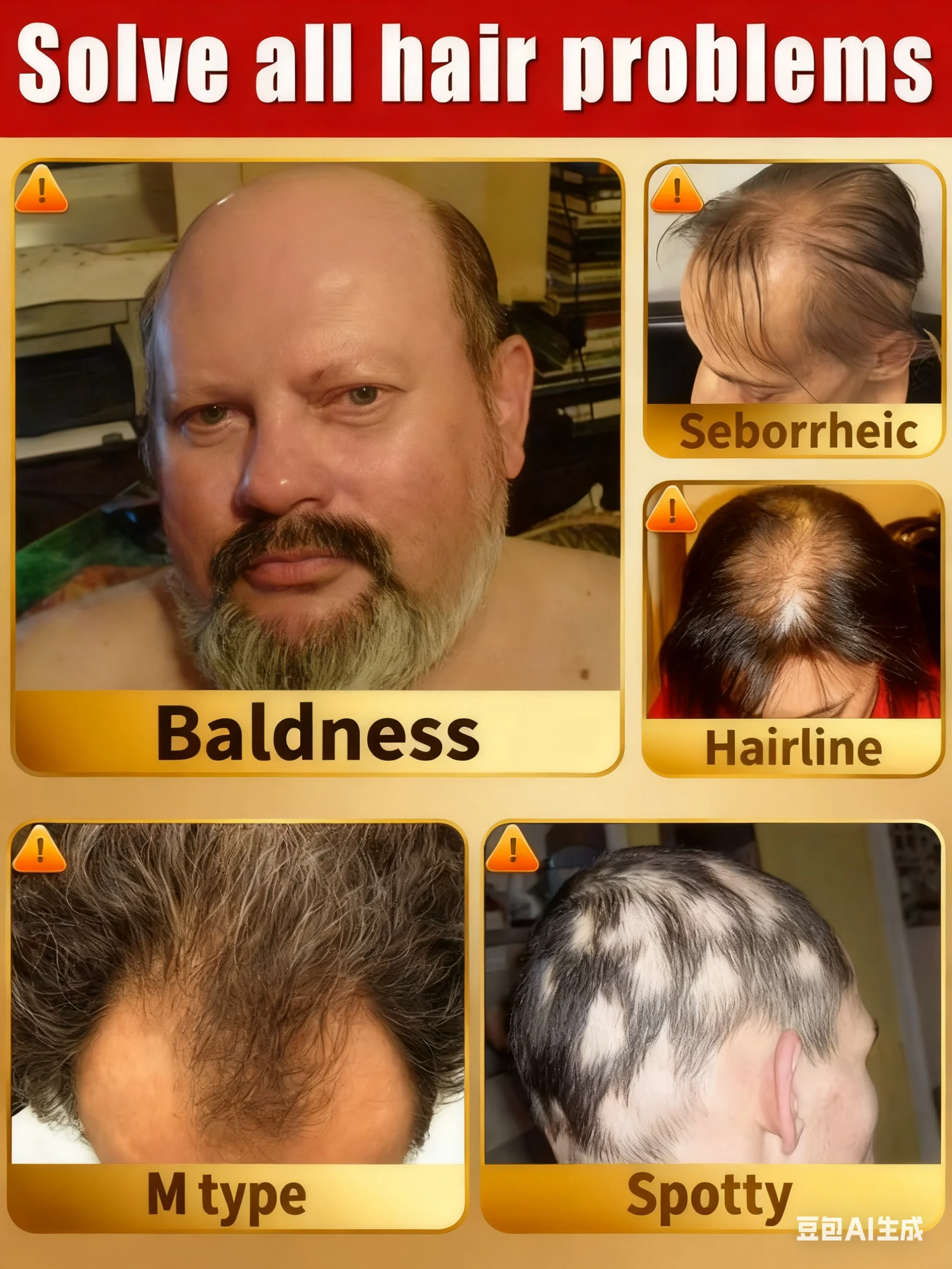 

Hair thinning stopper, powerfully reduces breakage and plumps thin areas, restore thick, strong hair