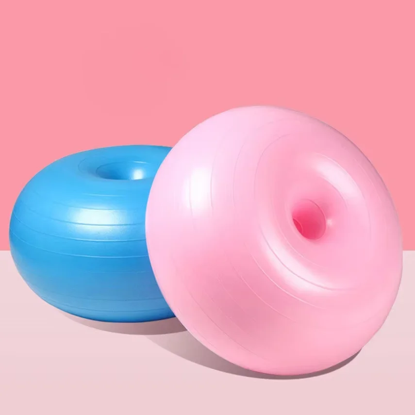 Yoga Ball Exercise Fitness Pilates Donut Balance Fitness Ball Exercise Training Home Gymnastics Gym Thickening Anti-blast