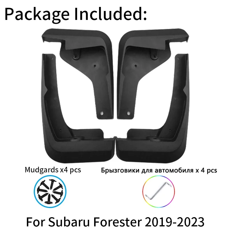 Mudguards For Subaru Forester Mud Flaps 2019 2020 2021 2022 2023 Saves Splash Guards Fender MudFlaps Front Rear Car Accessories