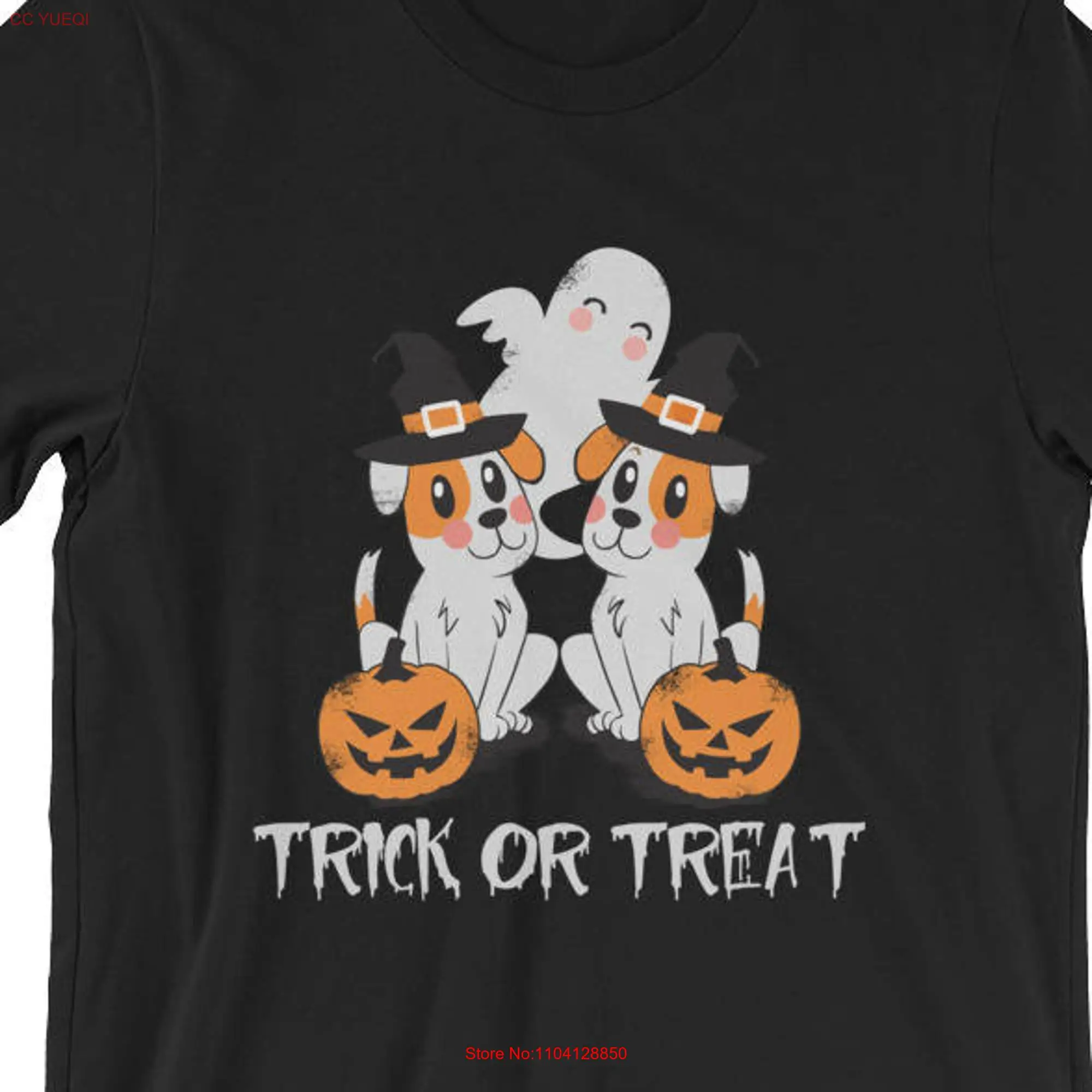 Jack Russell Terrier UNISEX T Shirt Trick or Treat Funny Halloween long or short sleeves