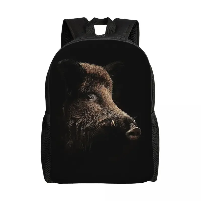 

3D Printing Wild Boar Backpacks for Boys Girls College School Travel Bags Women Men Bookbag Fits 15 Inch Laptop