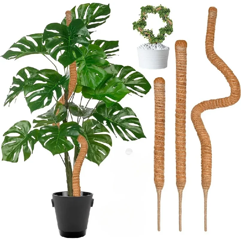 30-100cm Bendable Plants Climbing Support Moss Coir Pole for Indoor Climbing Plants Monstera Plant Extension Climbing Support