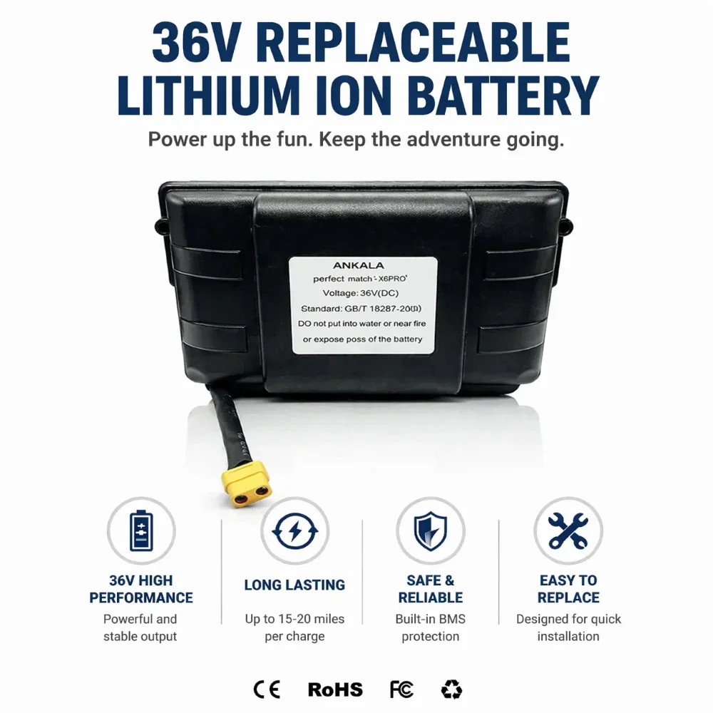 2026351626 36V 13.8Ah 10s2p Li lon Rechargeable Battery 160*86*60mm for Electric Selfbalancing Scooter HoverBoard Unicycle NEW