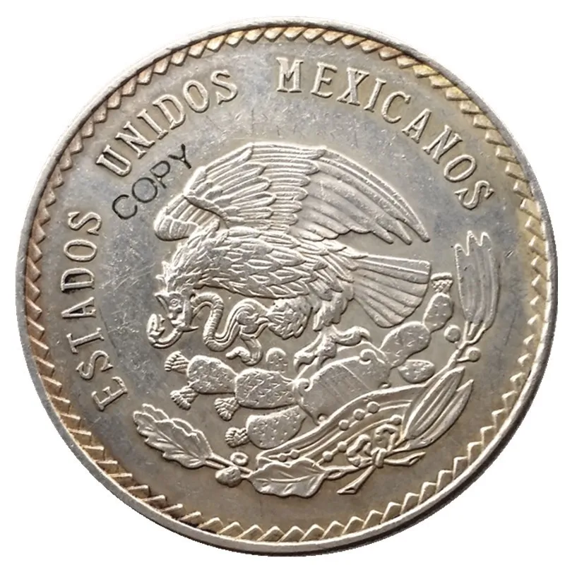 Uncirculated 1947 or 1948 Mexico 5 Pesos Silver Plated Foreign Copy Coins